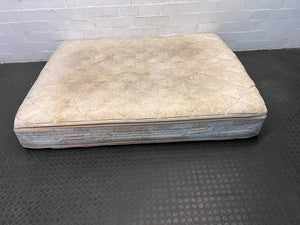 Queen Size Mattress - Soft Fabric, Slight Wear, Affordable Comfort