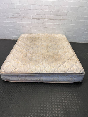 Queen Size Mattress - Soft Fabric, Slight Wear, Affordable Comfort