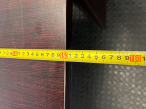 Efficient L-Shape Executive Desk - Dark Wood Finish - 2ndhandwarehouse.com