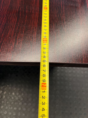 Efficient L-Shape Executive Desk - Dark Wood Finish - 2ndhandwarehouse.com