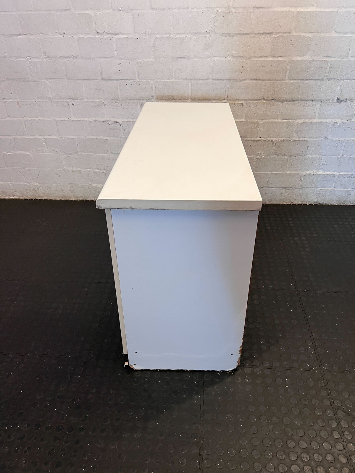 Versatile Light Grey 3-Door Storage Cabinet - 2ndhandwarehouse.com