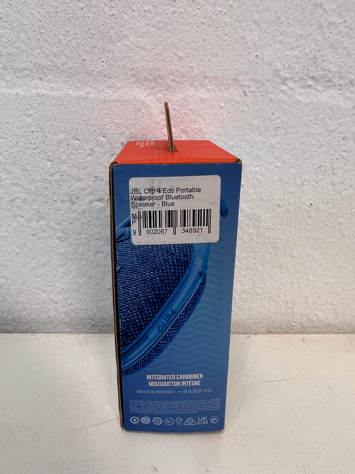 Nearly New JBL Clip 4 Eco Portable Waterproof Bluetooth Speaker - Blue -