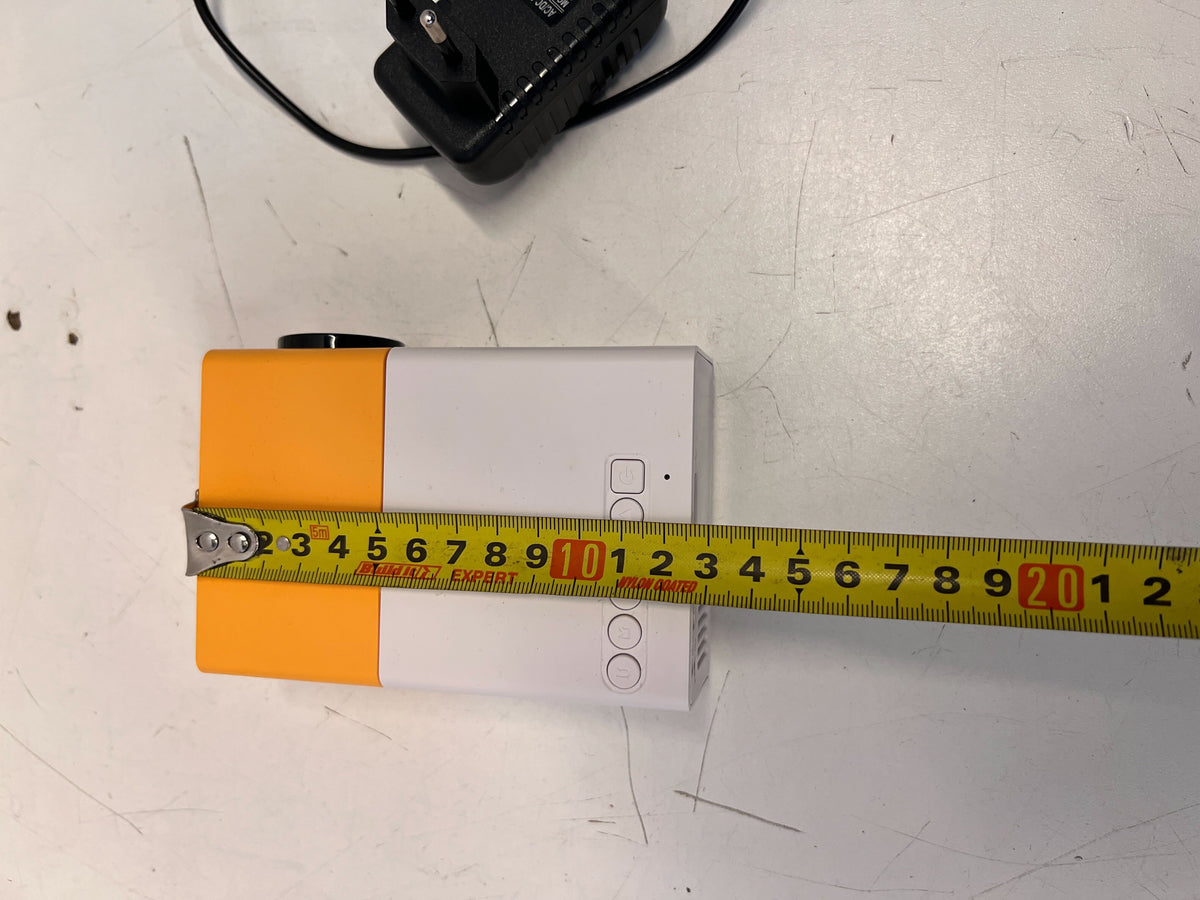 Compact Portable Projector in White and Orange – Minor Scratches