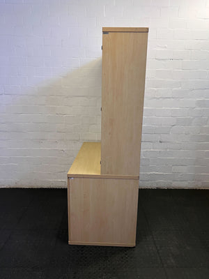 Versatile Light Wood Display & Storage Cabinet - REDUCED