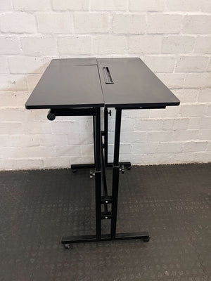 Adjustable Black Rolling Desk – Modern, Compact, Versatile Design