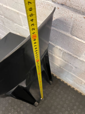 Sturdy Black Plastic Stackable Chair - Minor Wear, Great for Outdoor Use