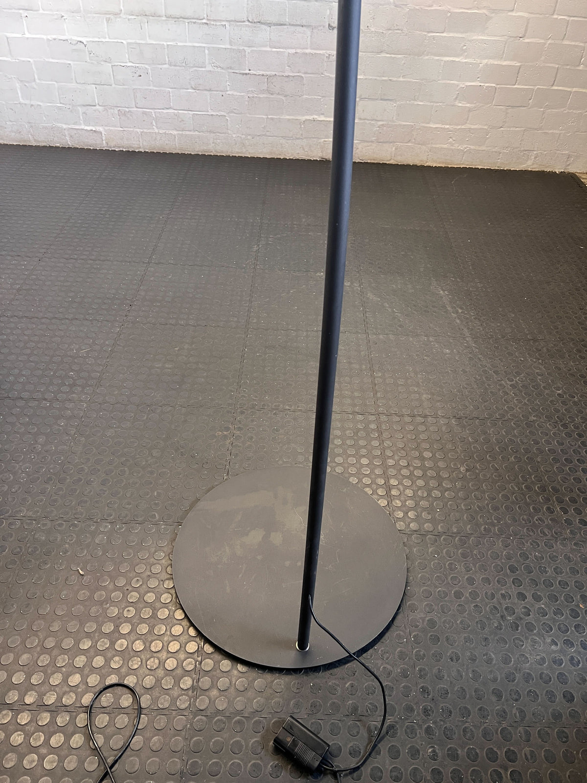 Unique Arc Floor Lamp with Textured Disc Shade