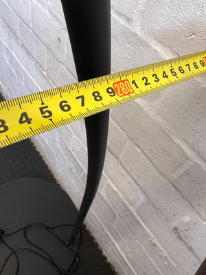 Unique Arc Floor Lamp with Textured Disc Shade