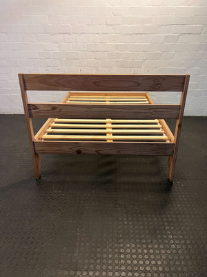 Rustic Wooden Single Bed Frame - Solid Pine - Modern Design