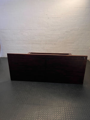 Modern Solid Wood King Bed Frame with Headboard