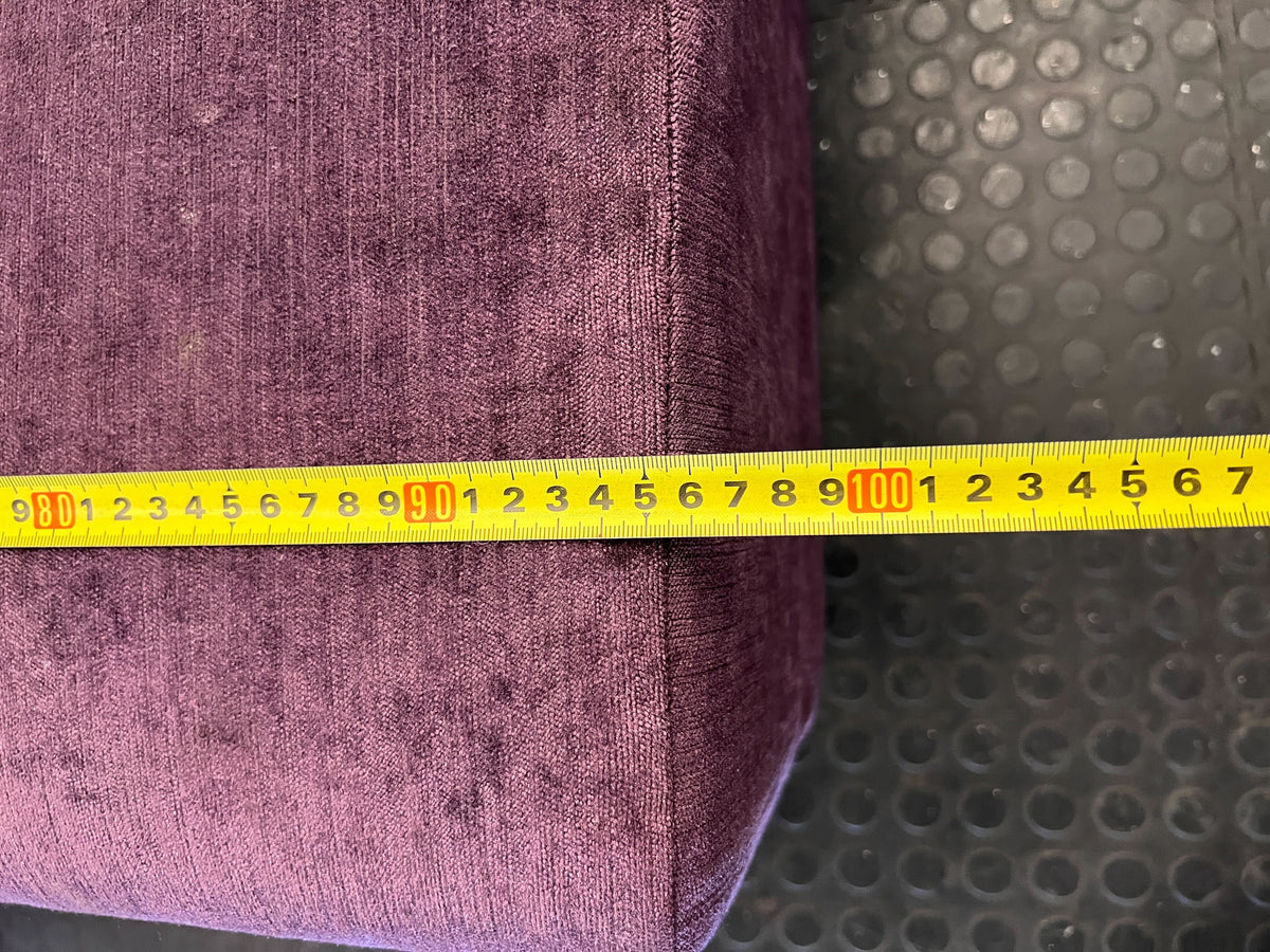 3 seater couch  - Vibrant Purple  Sofa with Floral Cushions ✨ - 2ndhandwarehouse.com