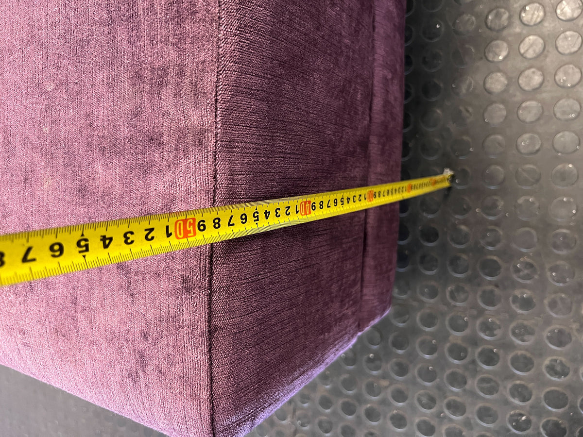 3 seater couch  - Vibrant Purple  Sofa with Floral Cushions ✨ - 2ndhandwarehouse.com