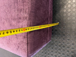 3 seater couch  - Vibrant Purple  Sofa with Floral Cushions ✨ - 2ndhandwarehouse.com