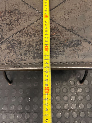 Rustic Industrial Metal Accent Side Table 40 x 35cm