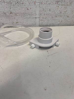 Adjustable White Plastic Tap Connector with Tubing - Slight Wear - 2ndhandwarehouse.com