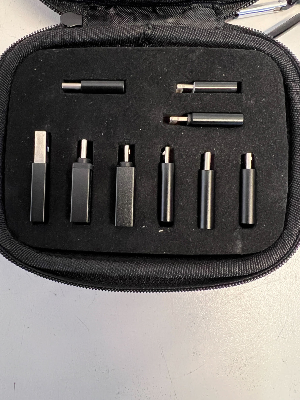 Versatile 8-Piece Black Tool Kit with Travel Case - 2ndhandwarehouse.com