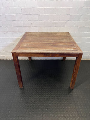 Rustic Square Wooden Outdoor/Dining Table 1m x 1m