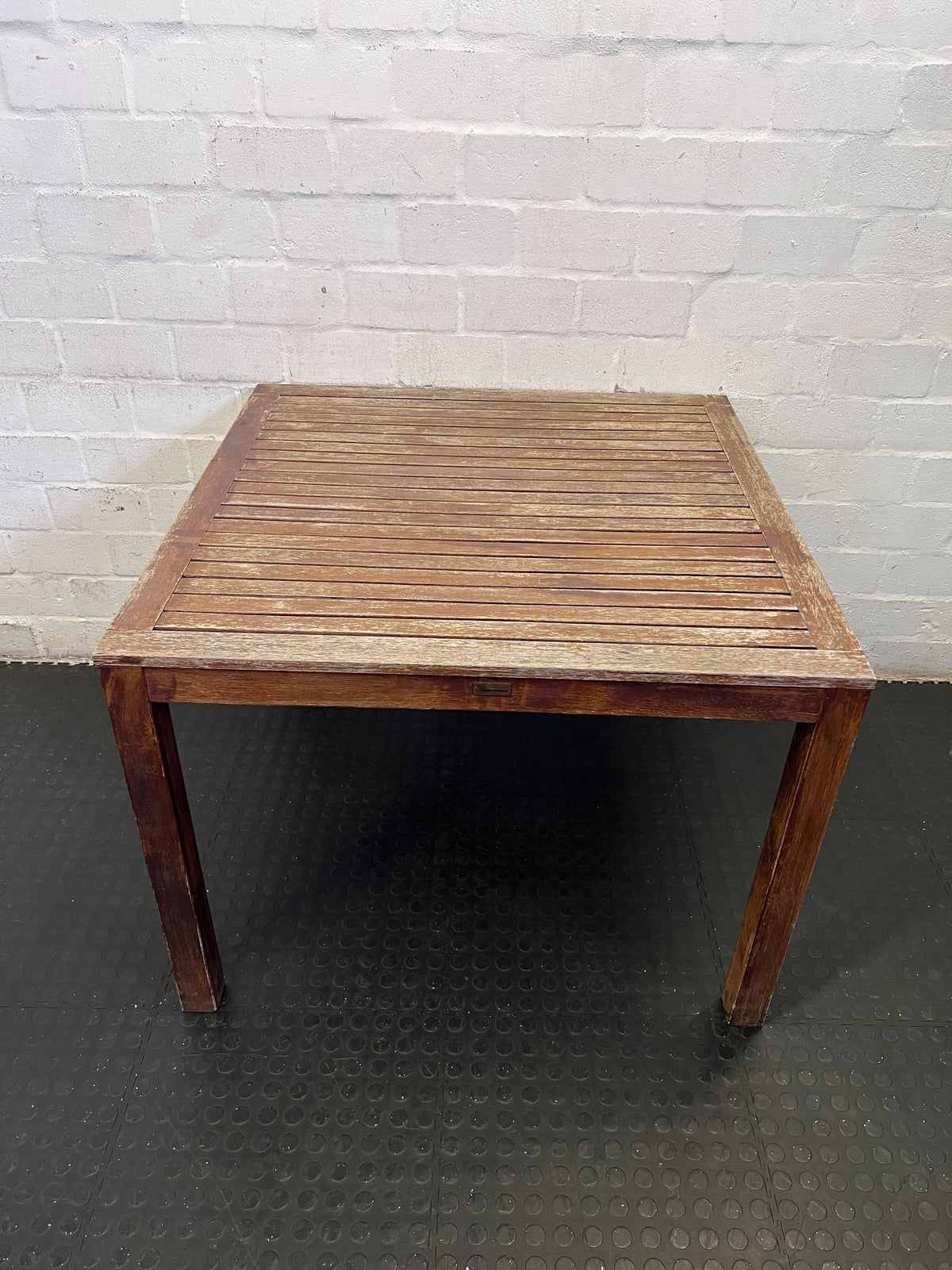 Rustic Square Wooden Outdoor/Dining Table 1m x 1m