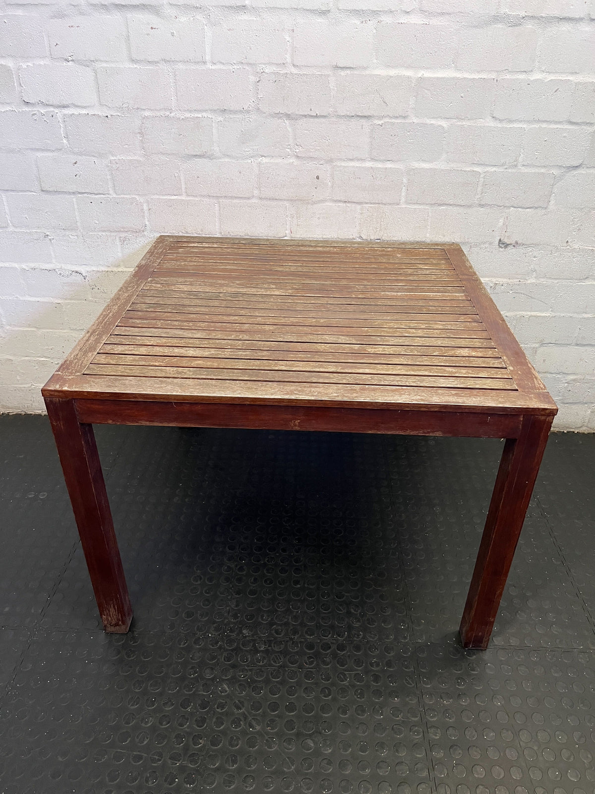 Rustic Square Wooden Outdoor/Dining Table 1m x 1m