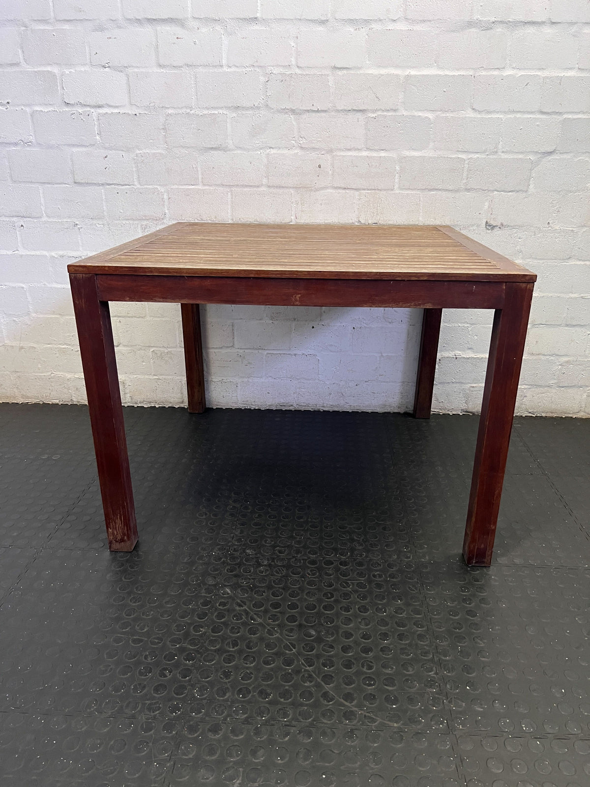 Rustic Square Wooden Outdoor/Dining Table 1m x 1m