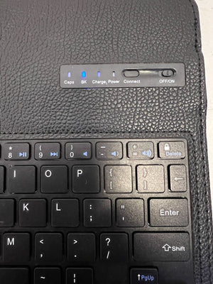 Portable Bluetooth Tablet Keyboard with Faux Leather Case