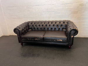 Vintage Charm Two-Seater Chesterfield Sofa - Needs TLC- Sold as is - 2ndhandwarehouse.com