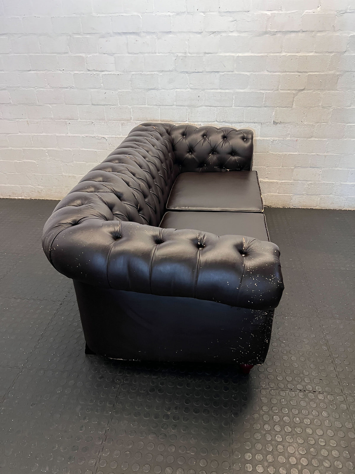 Vintage Charm Two-Seater Chesterfield Sofa - Needs TLC- Sold as is - 2ndhandwarehouse.com
