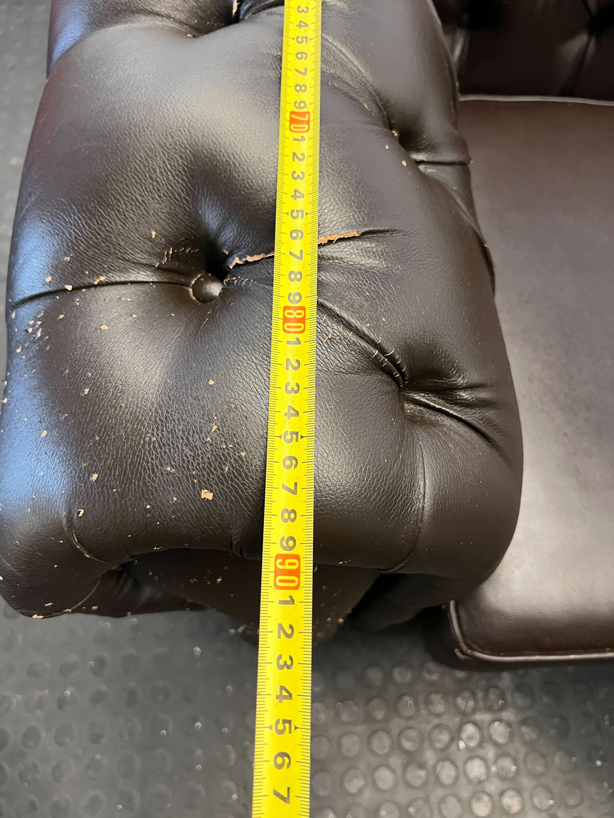 Vintage Charm Two-Seater Chesterfield Sofa - Needs TLC- Sold as is - 2ndhandwarehouse.com