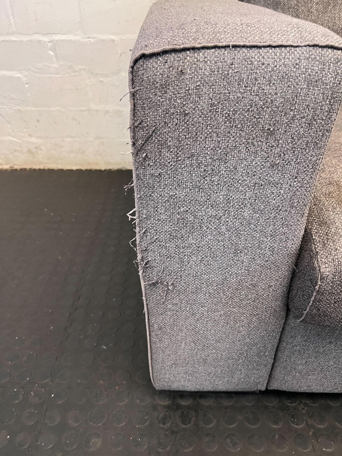 Modern Grey Fabric Two-Seater Sofa - 2ndhandwarehouse.com