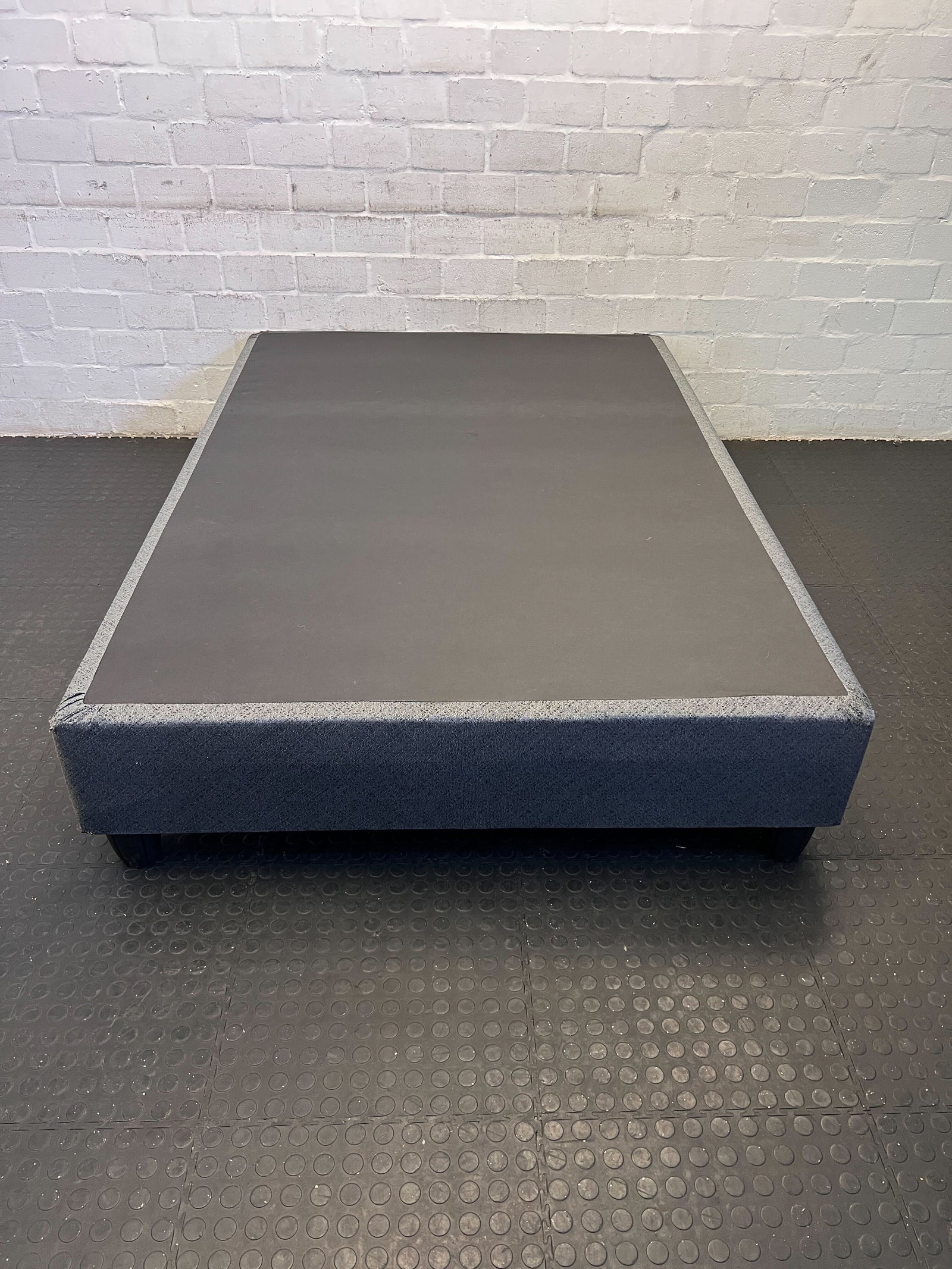 Stylish Black Fabric Double Bed Base – Minor Wear