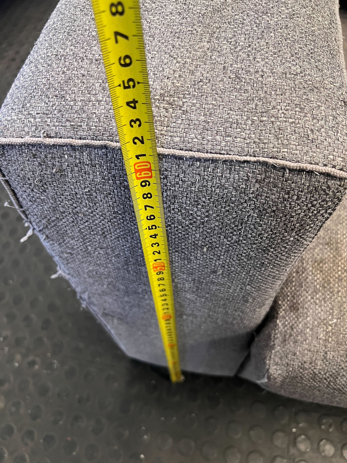 Modern Grey Fabric Two-Seater Sofa - 2ndhandwarehouse.com