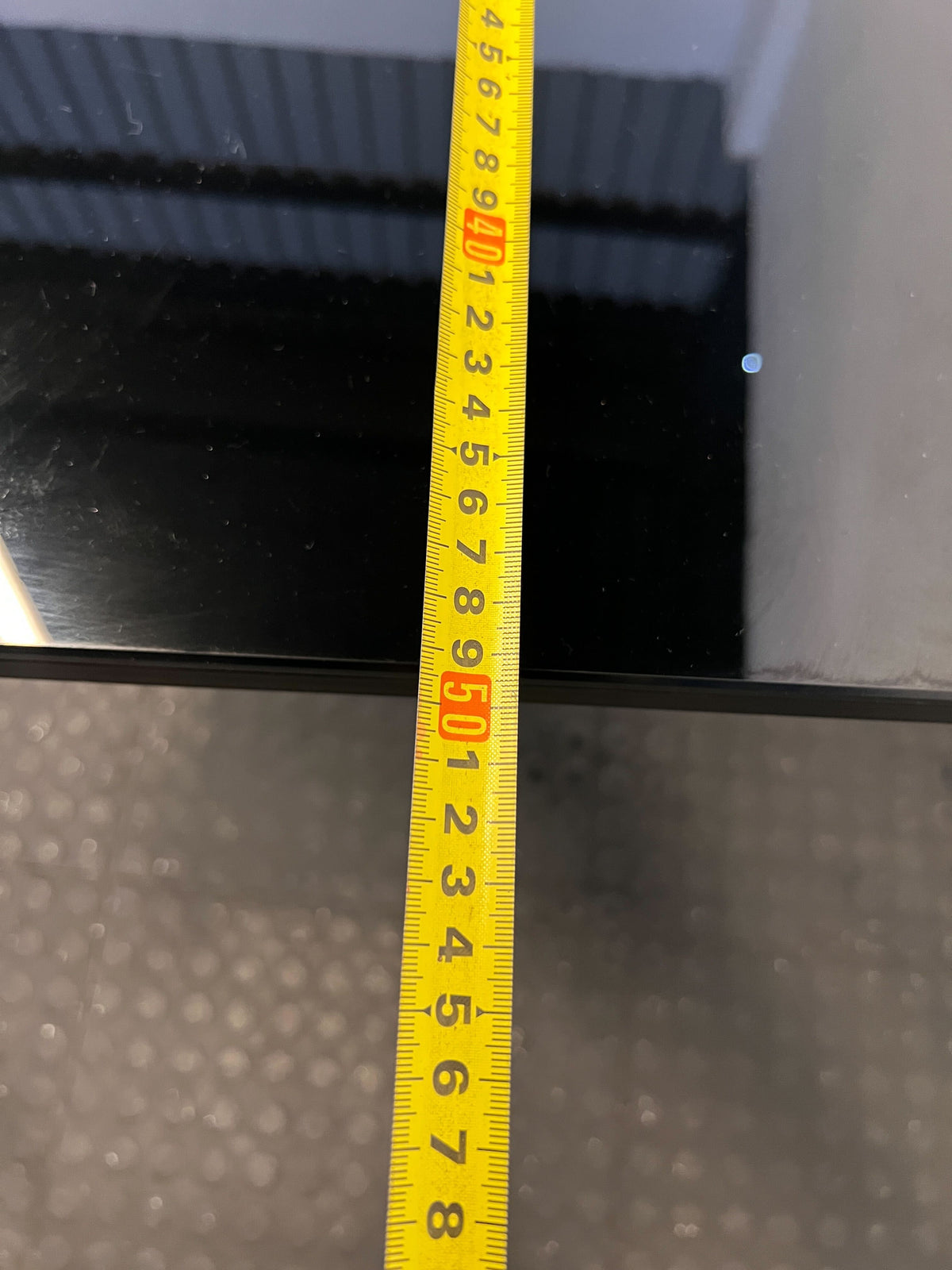 Sleek Black Metal & Smoked Glass Console/ desk - 2ndhandwarehouse.com