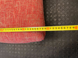 Compact Coral Tufted Sofa / sleeper couch slight tear on materiel at the bottom - 2ndhandwarehouse.com