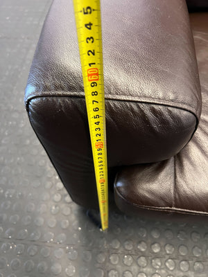 Comfy Brown Leather 2-Seater Sofa - 2ndhandwarehouse.com