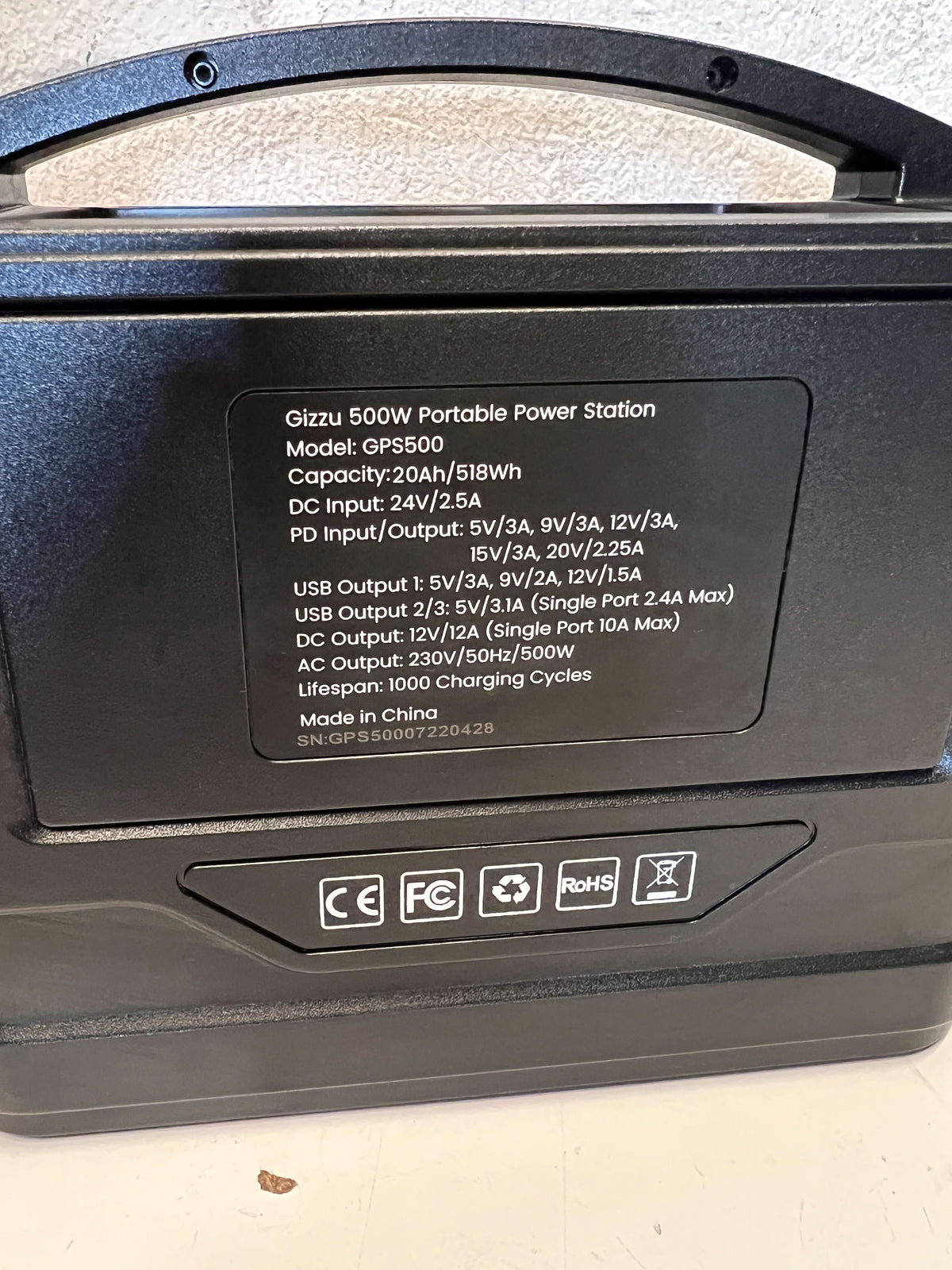 Portable power station  -Gizzu Portable Power Station - Go Anywhere Power Backup - 2ndhandwarehouse.com