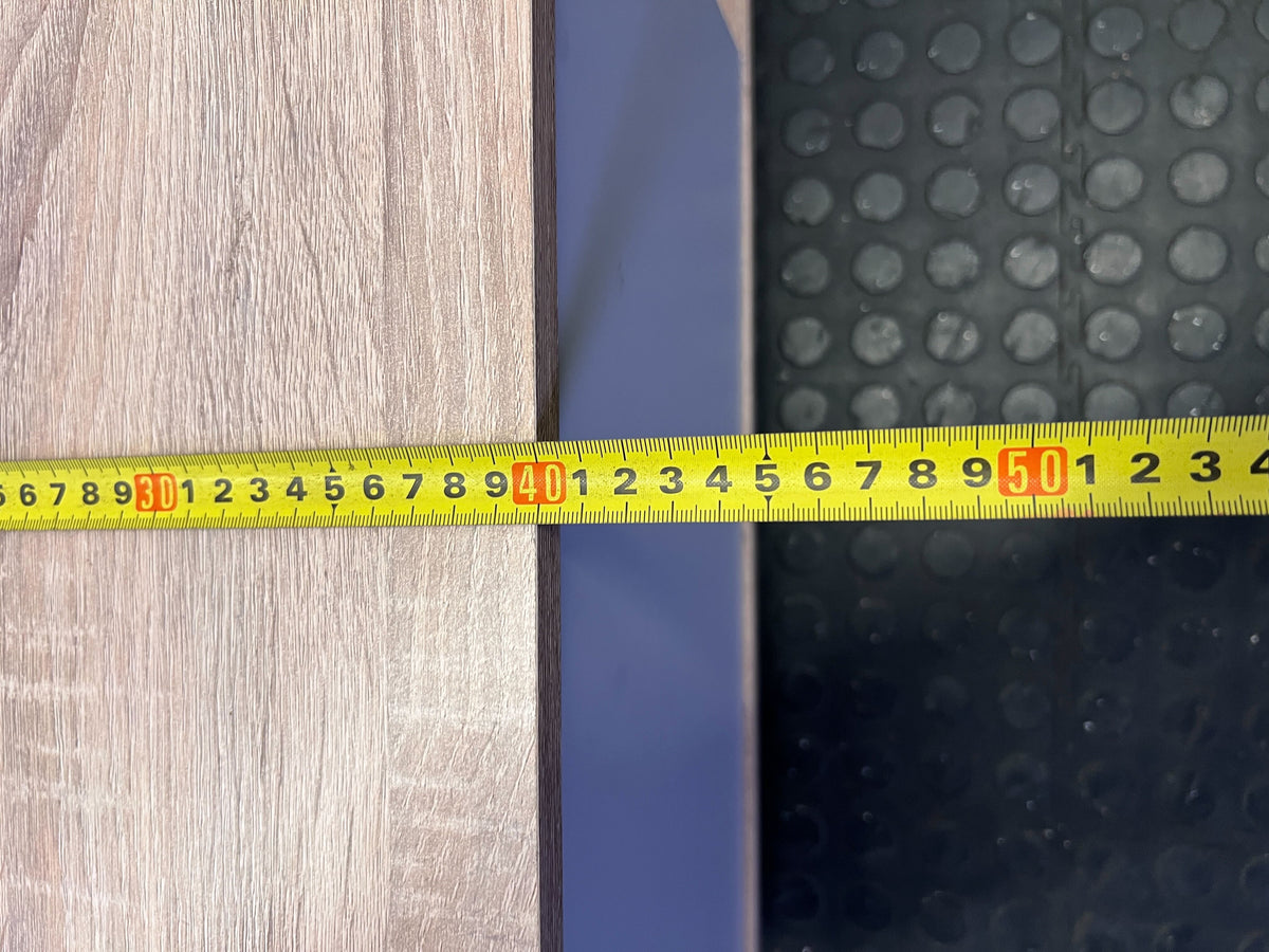 Contemporary Wood & Grey TV Unit with Sliding Doors