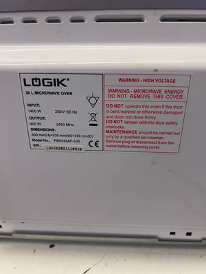 Logic Silver & Black Microwave Oven