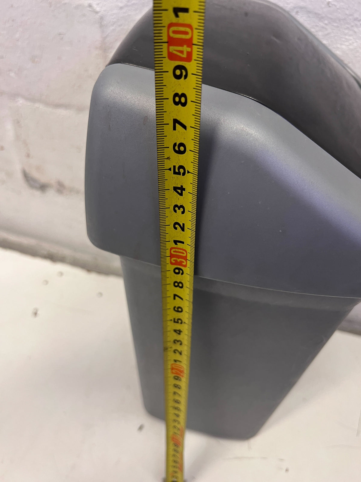 Versatile Grey Swing Lid Bin - Compact Waste Solution