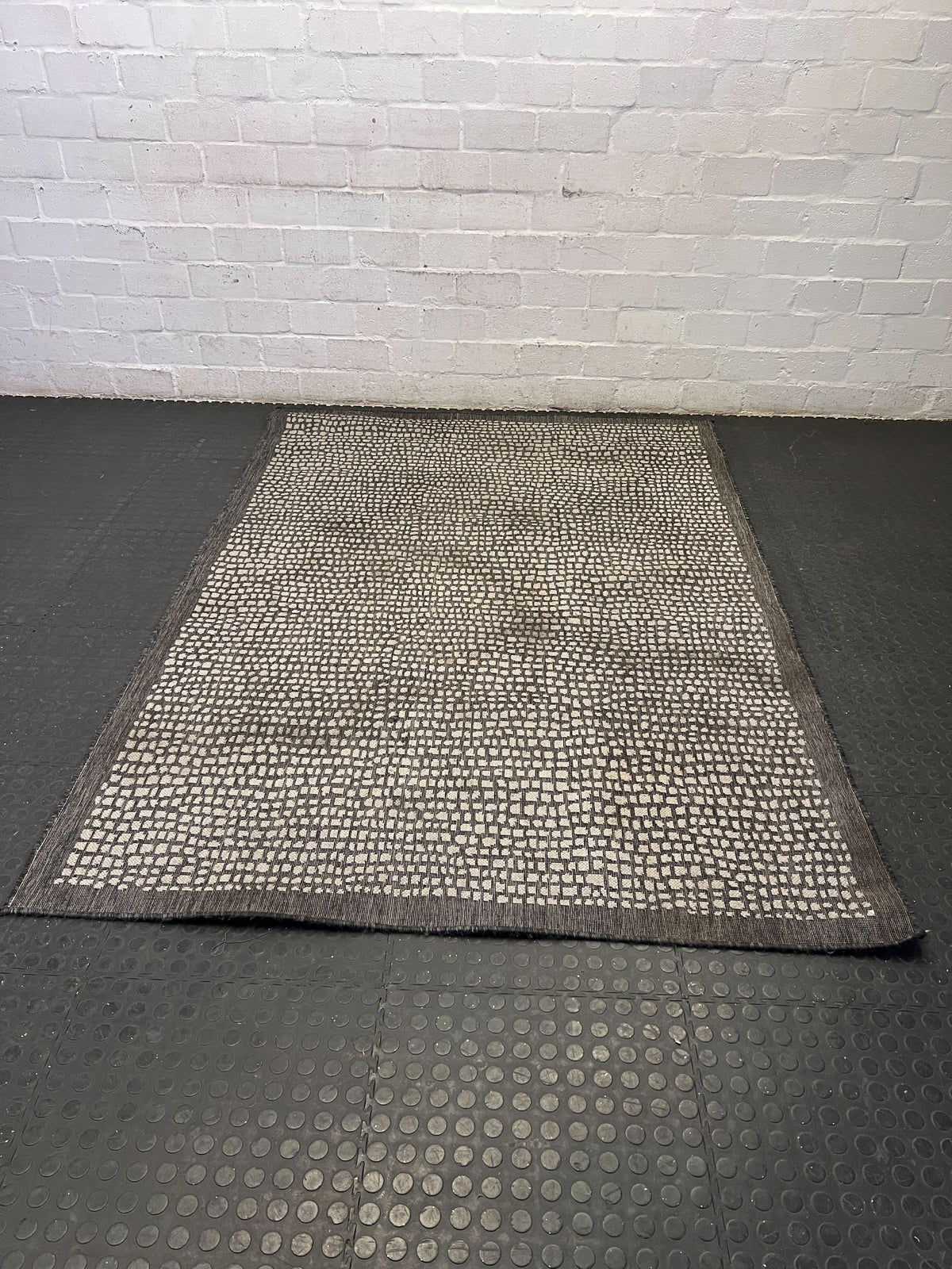 Chic Grey & Cream Decofurn Cayman Pattern Area Rug 230 x 160cm