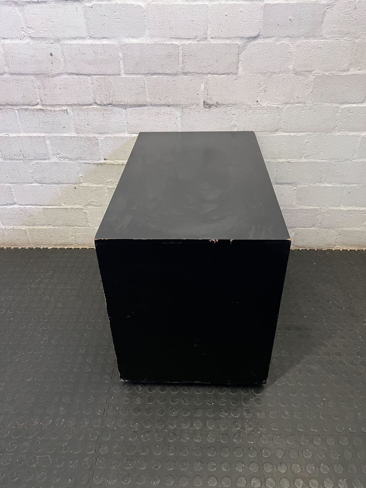 Versatile Black 4-Compartment Storage Cabinet