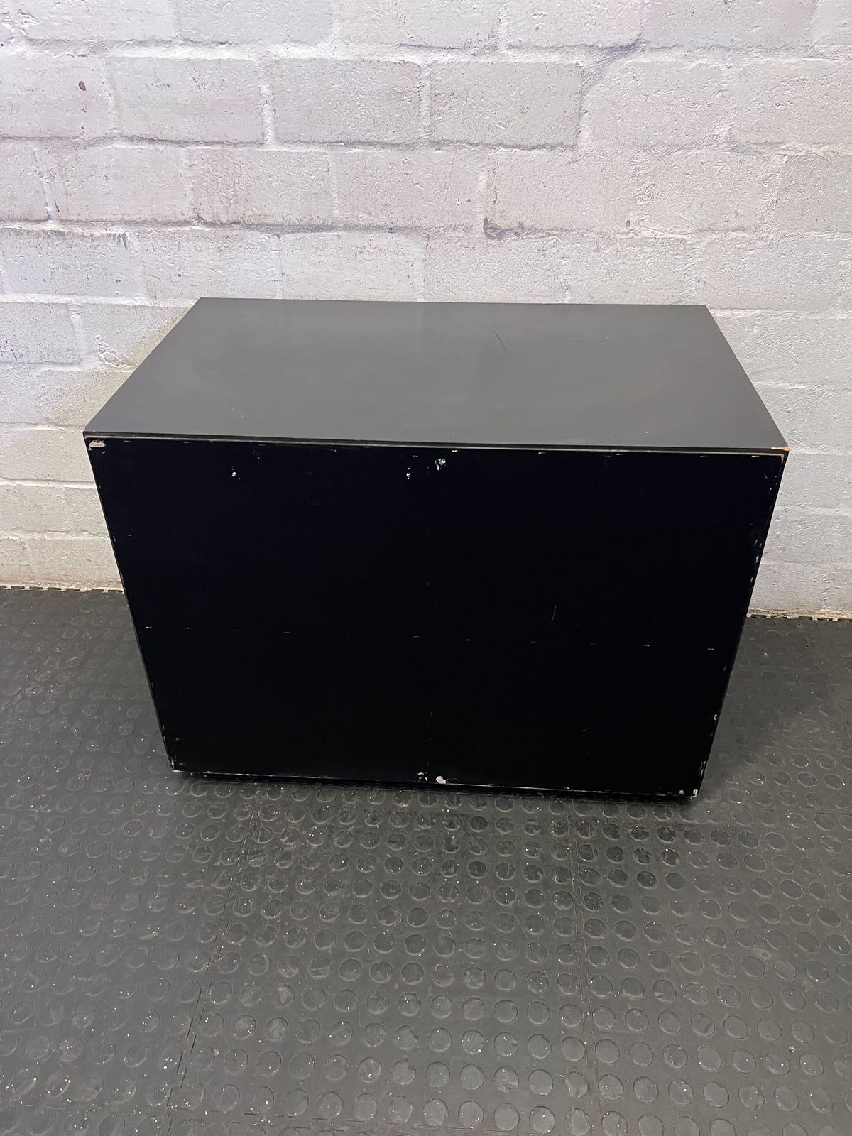 Versatile Black 4-Compartment Storage Cabinet