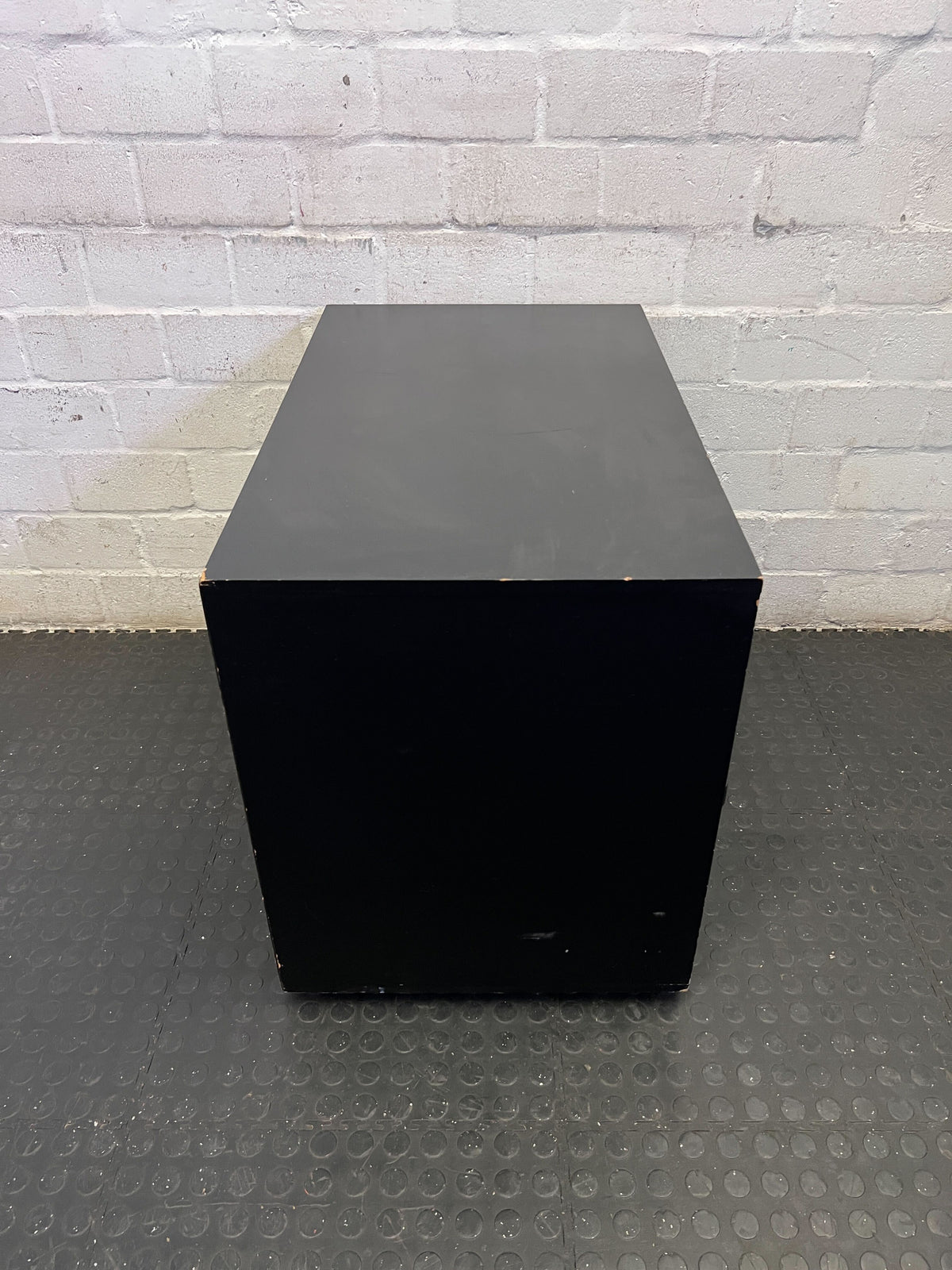 Versatile Black 4-Compartment Storage Cabinet