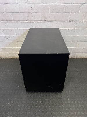 Versatile Black 4-Compartment Storage Cabinet