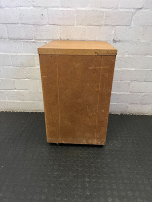 Vintage Oak Finish 2-Drawer Mobile Storage Cabinet ✨