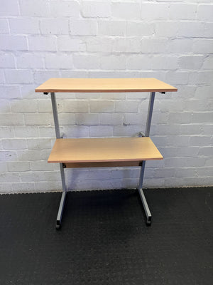 Versatile Mobile 2-Tier Shelf Unit with Wheels