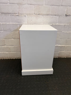 Charming White Bedside Table with Heart Detail