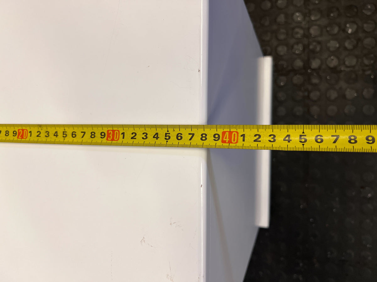 Charming White Bedside Table with Heart Detail