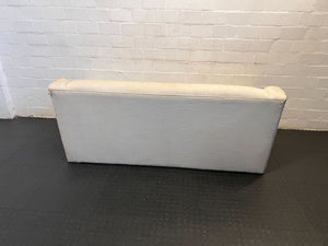 Chic Cream Upholstered 2-Seater Couch with Minor Wear - REDUCED