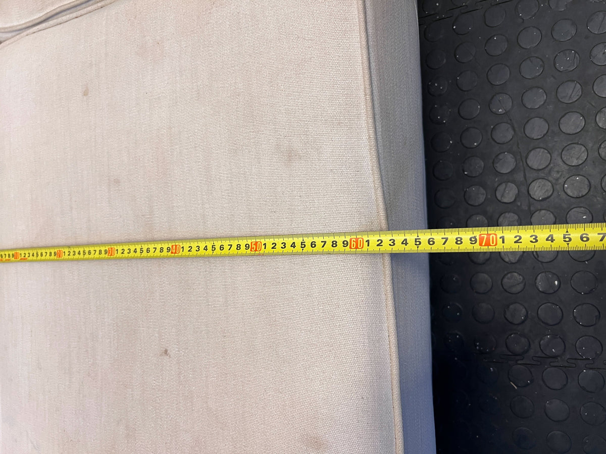 Chic Cream Upholstered 2-Seater Couch with Minor Wear - REDUCED