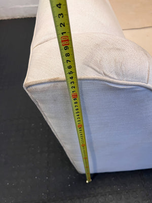 Chic Cream Upholstered 2-Seater Couch with Minor Wear - REDUCED